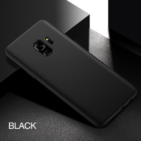 Луксозен силиконов гръб ТПУ ултра тънък МАТ за Samsung Galaxy S9 G960 черен